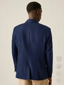 Manfinity VCAY Chaqueta de traje de manga larga holgada tejida para hombre, de vuelta a la escuela