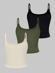 Zolique Women's Summer Button-Up Split Hem Tank Top Set, Multiple Colors - Multicolor - View 2