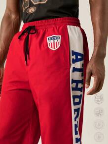 Manfinity VCAY 男式宽松梭织慢跑裤，返校季 - 彩色 - 查看 2