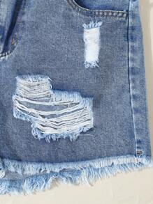 SHEIN Teen Girls' Simple Ruched Short Sleeve Top And Shorts Set - Multicolor - View 6