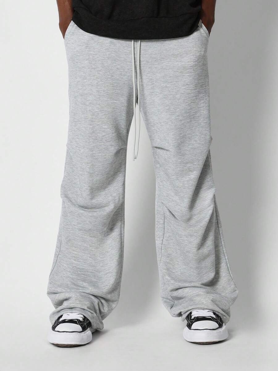 SUMWON Oversized Athletic Jogger Sweatpants Casual Lounge Activewear Workout Running Gym Sports Pants Classic Style Fall Winter Fleece - Grey - View 1