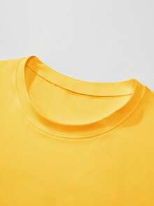 Camiseta de tirantes informal de verano ligera para hombres con estampado de letras y palmeras - Amarillo - Ver 6