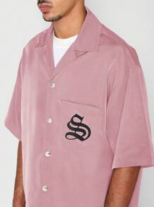 SUMWON Camisa de ajuste boxy de nailon con estampado delantero y trasero - Rosa - Ver 5