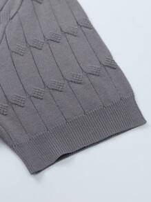 Manfinity Homme Camiseta de punto para hombre de manga corta, simple y llana, para uso diario