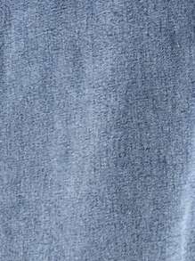 STEELVANCE 男士长袖纯色简约日常时尚深色牛仔夹克，适合度假和秋季穿着 - 藍色 - 查看 7