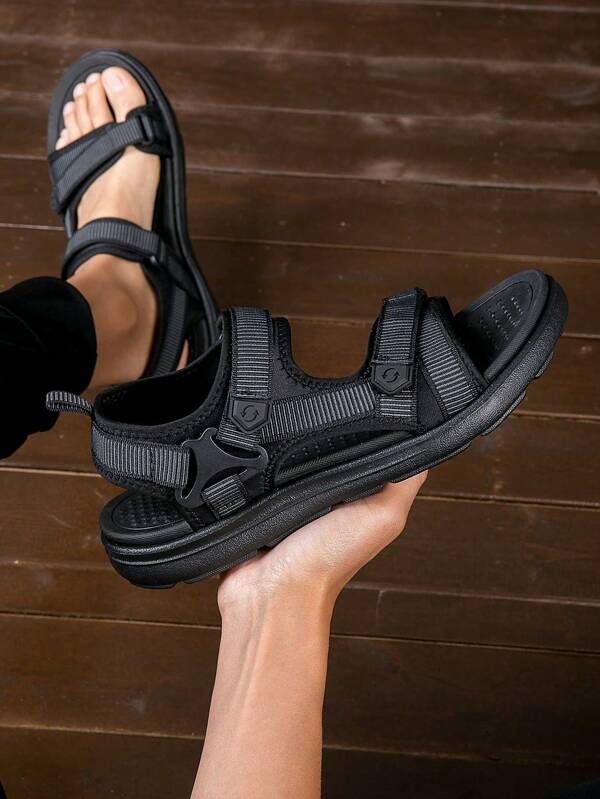 Men's Stylish Breathable Open Toe Sandals, Slip-Resistant Casual Outdoor Hiking Shoes For Travel And Hiking