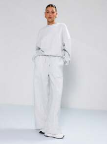 MUSERA Oversized Boxy Cropped Sweatshirt Long Sleeve Relaxed Fit Back To School Autumn Winter Cosy Fall Christmas Cute Casual Everyday Capsule Wardrobe Y2K Streetwear Tracksuit