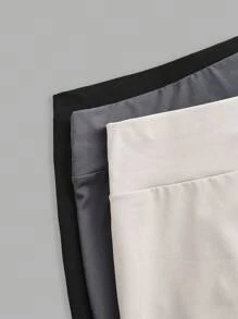 SHEIN EZwear Women's Sports Set, 3pcs, Including  Round-Neck Vest And Shorts