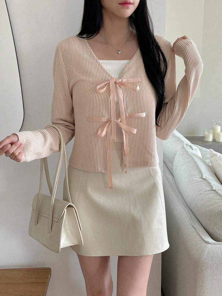 Autumn New Casual Business Style Tie-Up Women Jacket,Fall Women Clothes