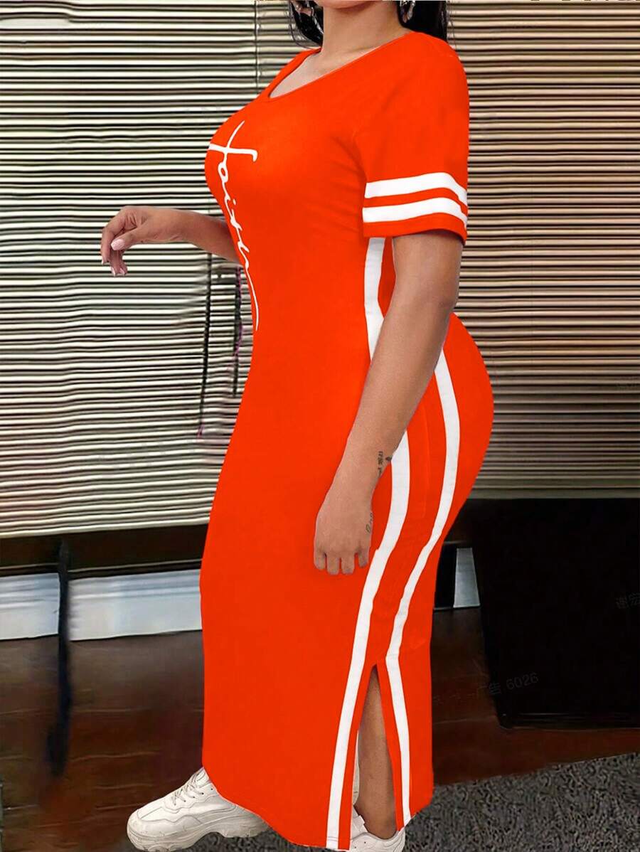 Maweii 大码女式针织连衣裙女装，适合夏季