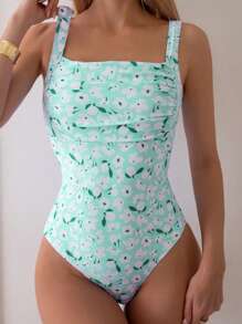 單件式泳衣（隨機圖案），版權已購買 - 薄荷綠 - 查看 3