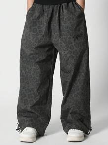 SUMWON Tween Girls Tank Top And Loose Fit Baggy Parachute Pant With All Over Leopard Print 2 Piece Set - Multicolor - View 4