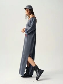 Bohemela 女士度假主題印花洋裝 - 藍色 - 查看 5