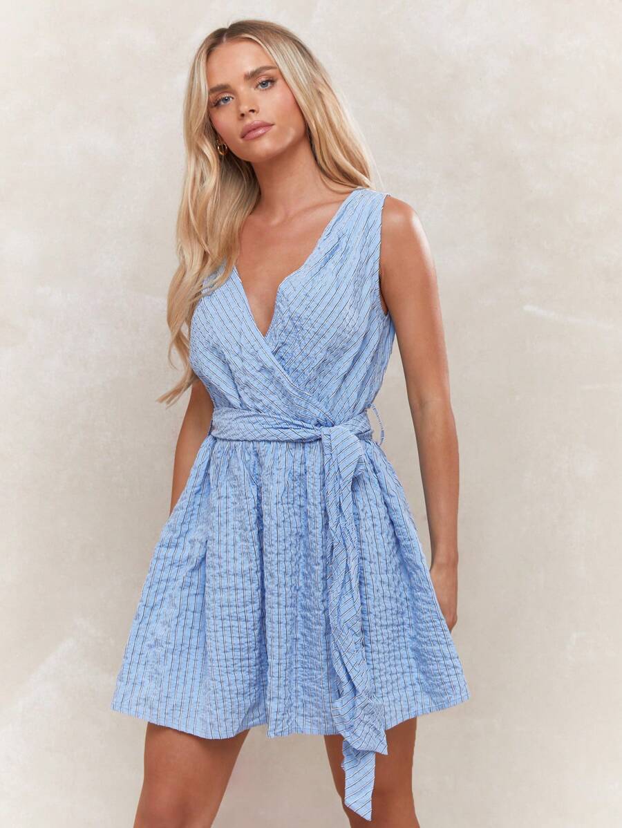 missguided green wrap dress MISSGUIDED Floral Print Mini Wrap Dress Bell Sleeve Ruffle Asymmetric Chiffon Spring Summer Party Wedding Guest Special Occasion V-Neck,XS