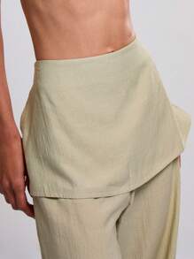 MUSERA Quần tây ống đứng kèm chân váy liền thân, phong cách mùa hè thập niên 90, gợi cảm, thanh lịch, thích hợp cho lễ Phục sinh và thường ngày. - màu xanh lá - Xem 5