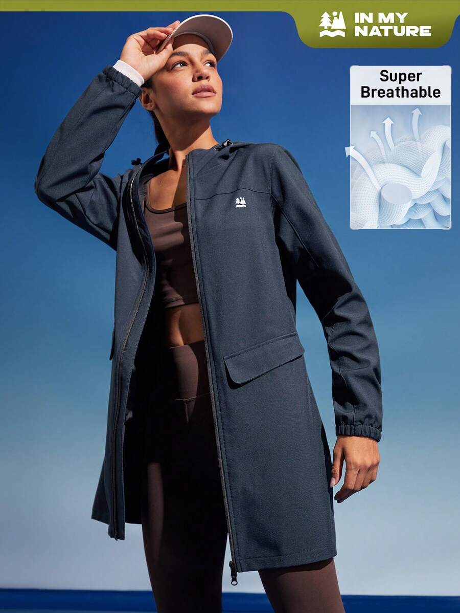 In My Nature 字母印花拉鍊連帽夾克