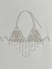 SHEIN Swim Chain Linked Halter Cover Up For Holiday Summer