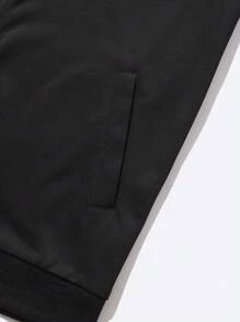 3pcs Set Teen Boys Casual Solid Hoodie, Letter Print T-Shirt, And Solid Color Cargo Pants - Multicolor - View 7