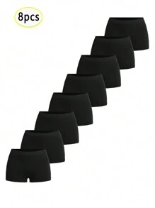 8pcs Elegant And Comfortable Women's Seamless Panties Set - Black - View 2