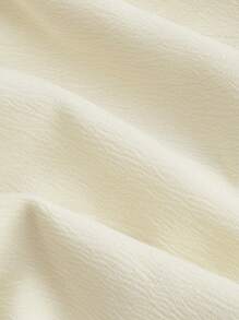 SHEIN MOD Retro Apricot Cross-Hem Balloon Sleeve Shirt,Back To School Clothes,Fall Clothes,Women Blouses,Halloween ,Teacher Clothes, Vintage Clothes,Work,Button Down Shirt,Western,70s,The Bachelorette,Cream Blouses