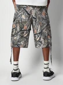 SUMWON Cargo Jorts With All Over Print - Multicolor - View 4