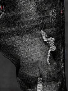 Men's Pocket Distressed Skinny Casual Jeans