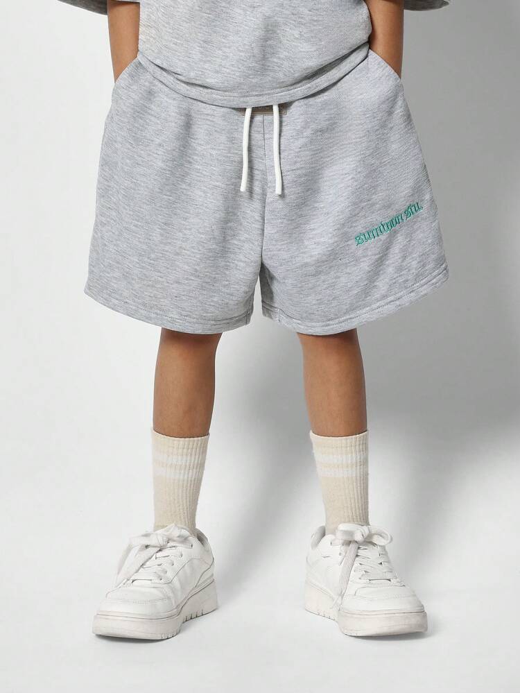 Conjunto de 2 peças com Camiseta Baller e Shorts em Modelagem Oversized para Meninas Tween