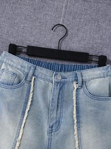 SHEIN Teen Boy Fashion Casual Patchwork Edges Are Fresh And Comfortable And Loose Boy Shorts For Vacation And Dailywear