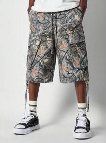 SUMWON Cargo Jorts With All Over Print - Multicolor - View 5