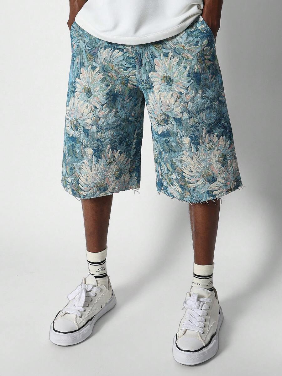 SUMWON Jacquard Jort - Blå - Visa 1