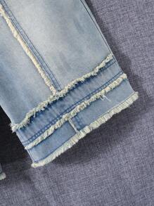 SHEIN Teen Boy Fashion Casual Patchwork Edges Are Fresh And Comfortable And Loose Boy Shorts For Vacation And Dailywear