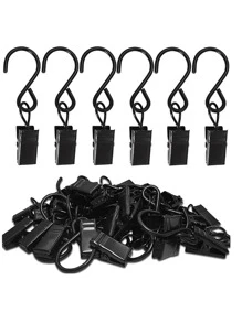 10入組S型掛鉤，鐵絲S形掛鈎，窗簾掛勾，浴室淋浴窗簾，門口S形掛鈎 - 多色 - 查看 6