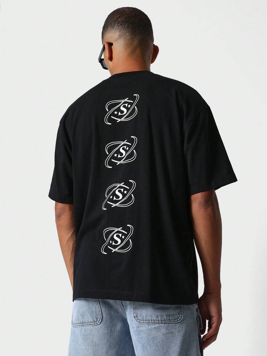 SUMWON Tee With Front Print And Back Monogram Print