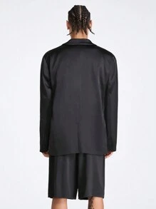 Manfinity VCAY Men's Loose Long Sleeve Suit Set - Black - View 2