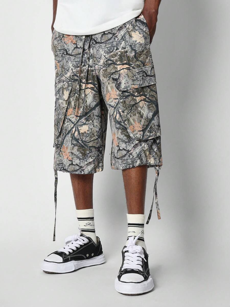 SUMWON Cargo Jorts With All Over Print - Multicolor - View 1