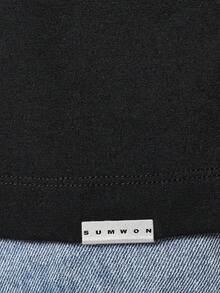 SUMWON Tee With Front Print And Back Monogram Print