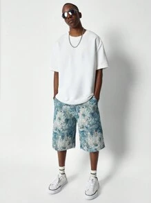 SUMWON Jacquard Jort - Blå - Visa 3