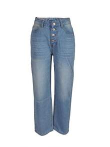 Women's Simple Single-Breasted Daily Wear Casual Jeans - Light Wash - View 4