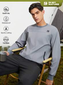 In My Nature 男士字母圖形戶外套頭衫