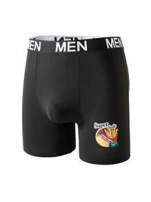 Men's Letter Printed Woven  Boxer Briefs (3 Pieces/Set) - Multicolor - View 3