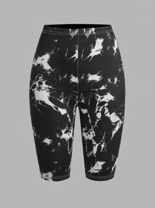 SHEIN EZwear 女士高腰簡約運動打底褲，適用於日常休閒穿著