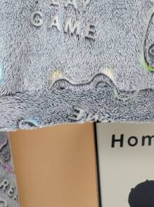 Ältere Jungen Video-Spiel Grafik Fleece Pyjama Set, leuchtet im Dunkeln, Langarm-Oberteil & Hose, Herbst/Winter Homewear