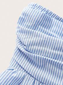 SHEIN EZwear 女士條紋無肩跳躍裝