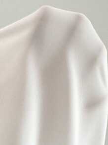 Chiquease Handmade Flower Round Neck Long Sleeve Asymmetrical Hem Blouse & Pants Set - White - View 8