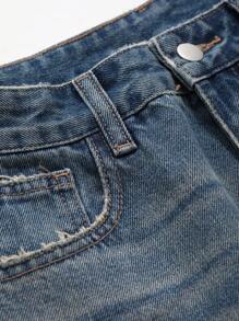 DAZY Women's Solid Color Simple Daily Wear Jeans,Baggy Jeans - Medium Wash - View 8