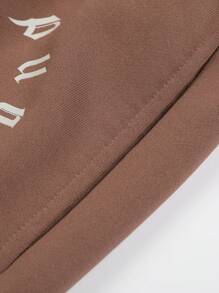 ROMWE MEN Street Life Men's Cross Print Distressed Vintage Casual Shorts