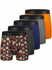 Men's Comfortable Ice-Cooling  Boxer Briefs (5-Pack) - Multicolor - View 1