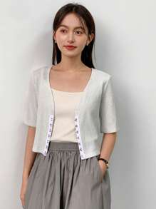 FRIFUL 女性夏季前扣短袖休閒T恤