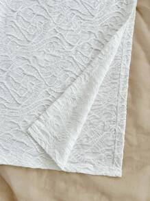 Soleia 女士度假露肩連衣裙，腰部切割和高開叉設計 - 白色 - 查看 5