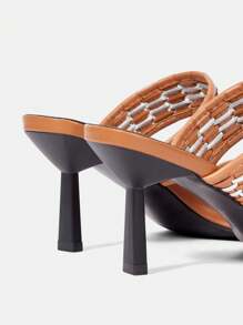 Styleloop Sandalias De Tacón Alto De Moda Marrón Para Mujer - Marrón - Ver 5